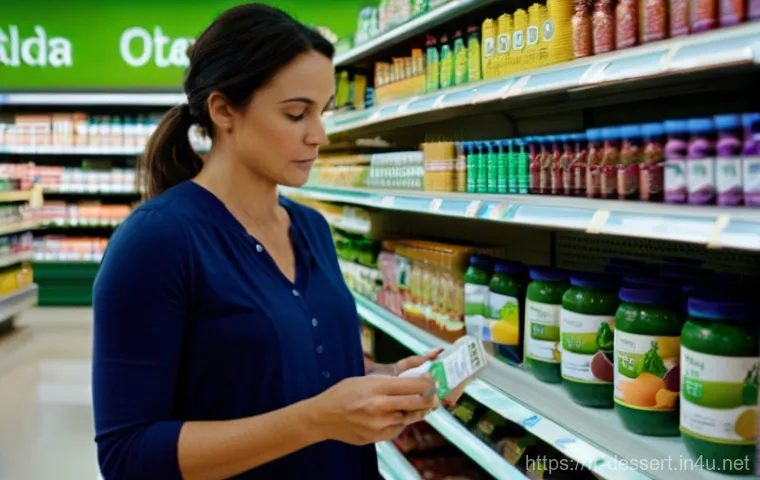 설탕 대체재 사용법 - **Prompt:** A discerning woman in her mid-thirties, dressed in stylish yet modest casual wear, stand...